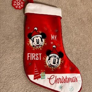 Disney store Christmas stocking my first Christmas EUC and still like new